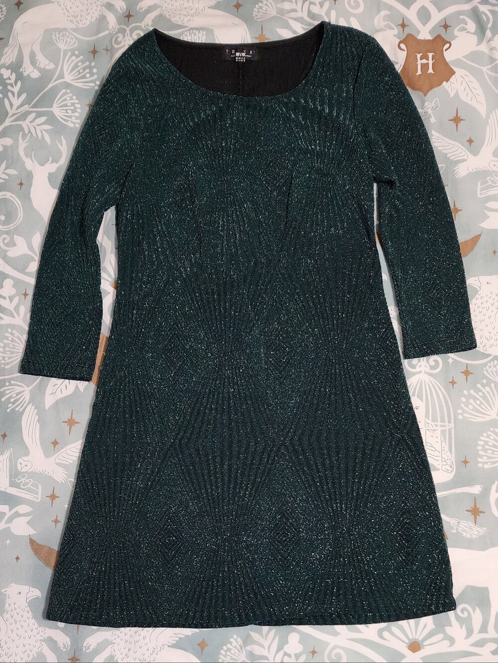 Trixxi Sparkly Green Festive Dress M